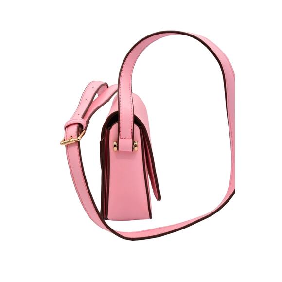 Kate Spade NY Nicola Twistlock Small Flap Shoulder Bag Rococo Pink Heart RARE - Picture 6 of 12